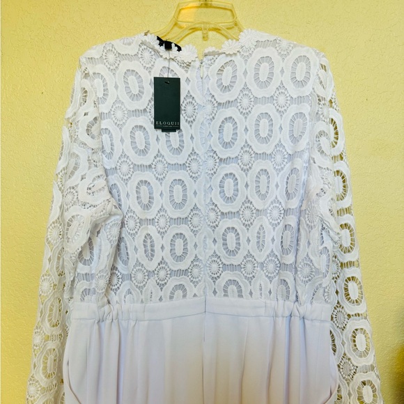 Eloquii Lace Wide Leg Jumpsuit - Picture 11 of 16